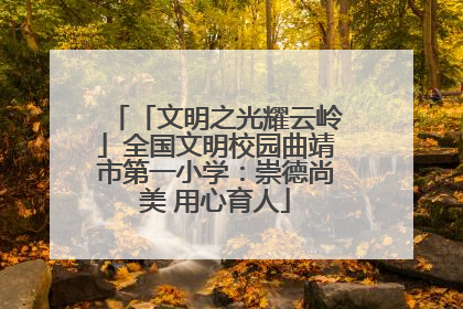 「文明之光耀云岭」全国文明校园曲靖市第一小学：崇德尚美 用心育人