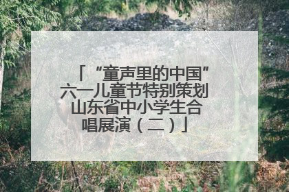 “童声里的中国”六一儿童节特别策划 山东省中小学生合唱展演（二）