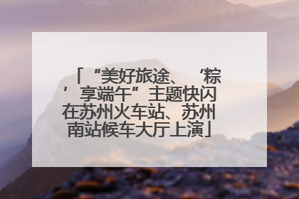 “美好旅途、‘粽’享端午”主题快闪在苏州火车站、苏州南站候车大厅上演