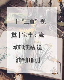 “三夏”视觉｜宝丰：流动加油站 送油到田间