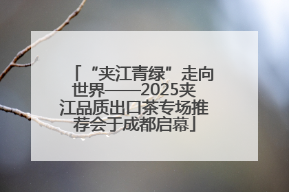 “夹江青绿”走向世界——2025夹江品质出口茶专场推荐会于成都启幕