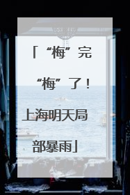 “梅”完“梅”了！上海明天局部暴雨
