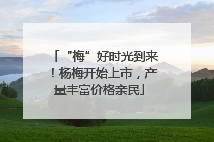 “梅”好时光到来！杨梅开始上市，产量丰富价格亲民