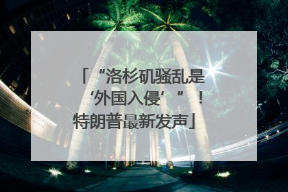 “洛杉矶骚乱是‘外国入侵’”！特朗普最新发声