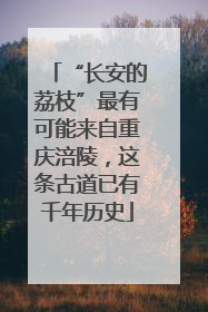 “长安的荔枝”最有可能来自重庆涪陵，这条古道已有千年历史