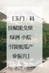 玉门：科技赋能戈壁绿洲 小院引领蜜瓜产业振兴