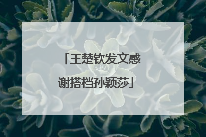 王楚钦发文感谢搭档孙颖莎