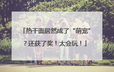 热干面居然成了“萌宠”？还获了奖！太会玩！