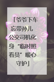 爷爷下车忘带孙儿 公交司机化身“临时照看员”暖心守护