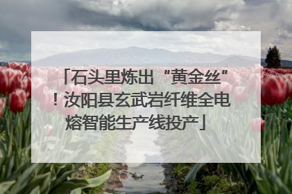 石头里炼出“黄金丝”！汝阳县玄武岩纤维全电熔智能生产线投产