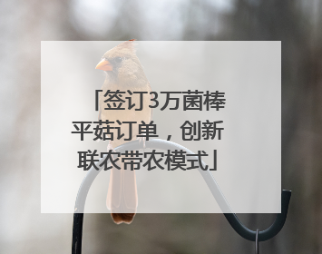 签订3万菌棒平菇订单，创新联农带农模式