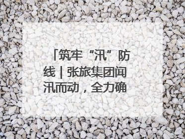 筑牢“汛”防线｜张旅集团闻汛而动，全力确保安全度汛