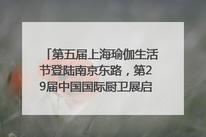 第五届上海瑜伽生活节登陆南京东路，第29届中国国际厨卫展启幕｜一周有品指南