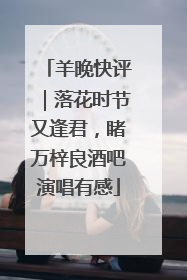 羊晚快评｜落花时节又逢君，睹万梓良酒吧演唱有感