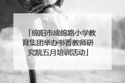 绵阳市成绵路小学教育集团举办书香教师研究院五月培训活动