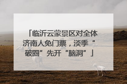 临沂云蒙景区对全体济南人免门票，淡季“破圈”先开“脑洞”