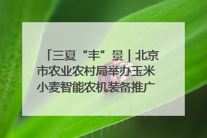 三夏“丰”景｜北京市农业农村局举办玉米小麦智能农机装备推广“田间日”活动