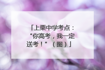 上栗中学考点：“你高考，我一定送考！”（图）
