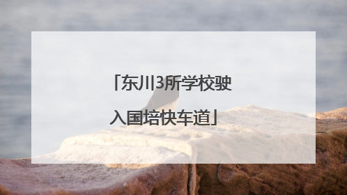 东川3所学校驶入国培快车道