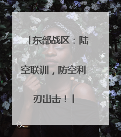 东部战区：陆空联训，防空利刃出击！