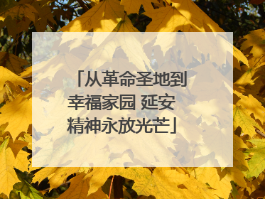 从革命圣地到幸福家园 延安精神永放光芒