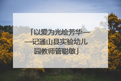 以爱为光绘芳华——记通山县实验幼儿园教师管聪敏