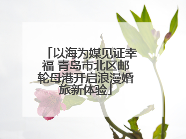 以海为媒见证幸福 青岛市北区邮轮母港开启浪漫婚旅新体验