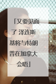 又要见面了 泽连斯基将与特朗普在加拿大会晤