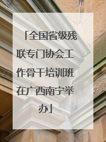 全国省级残联专门协会工作骨干培训班在广西南宁举办