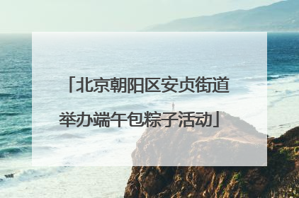 北京朝阳区安贞街道举办端午包粽子活动