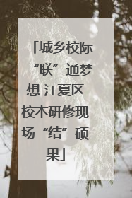 城乡校际“联”通梦想 江夏区校本研修现场“结”硕果
