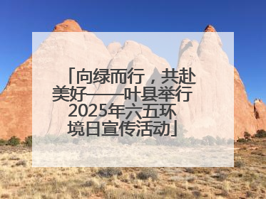 向绿而行，共赴美好——叶县举行2025年六五环境日宣传活动