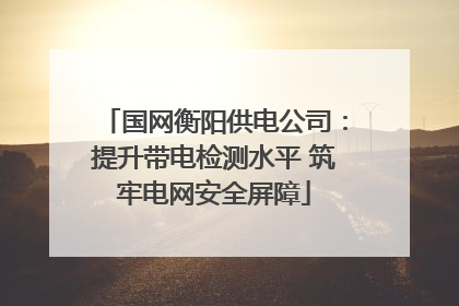 国网衡阳供电公司：提升带电检测水平 筑牢电网安全屏障