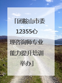 团鞍山市委12355心理咨询师专业能力提升培训举办