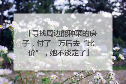 寻找周边能种菜的房子，付了一万后去“比价”，她不淡定了