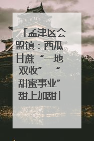 孟津区会盟镇：西瓜甘蔗“一地双收” “甜蜜事业”甜上加甜