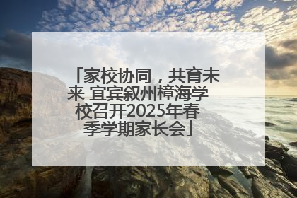 家校协同，共育未来 宜宾叙州樟海学校召开2025年春季学期家长会