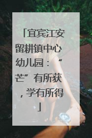 宜宾江安留耕镇中心幼儿园：“芒”有所获，学有所得