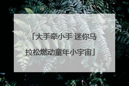 大手牵小手 迷你马拉松燃动童年小宇宙