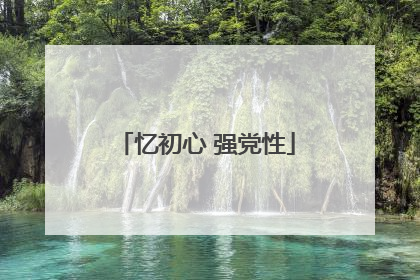 忆初心 强党性