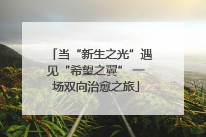 当“新生之光”遇见“希望之翼” 一场双向治愈之旅
