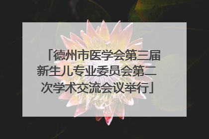 德州市医学会第三届新生儿专业委员会第二次学术交流会议举行