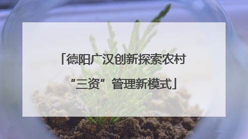 德阳广汉创新探索农村“三资”管理新模式