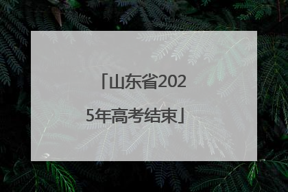 山东省2025年高考结束