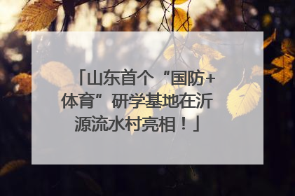 山东首个“国防+体育”研学基地在沂源流水村亮相！