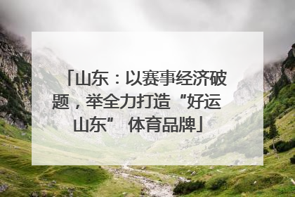 山东：以赛事经济破题，举全力打造“好运山东” 体育品牌