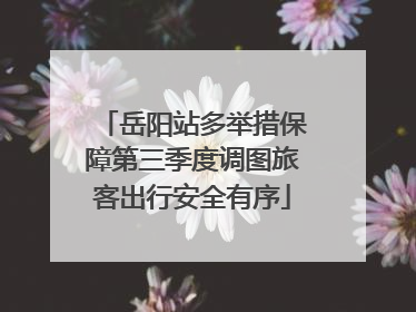 岳阳站多举措保障第三季度调图旅客出行安全有序