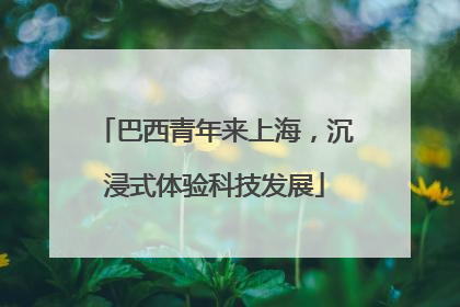 巴西青年来上海，沉浸式体验科技发展