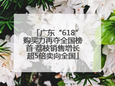 广东“618”购买力再夺全国榜首 荔枝销售增长超5倍卖向全国