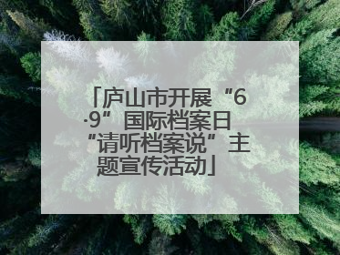 庐山市开展“6·9”国际档案日“请听档案说”主题宣传活动